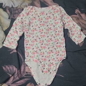 Carter's Pink Floral Long Sleeve Bodysuit